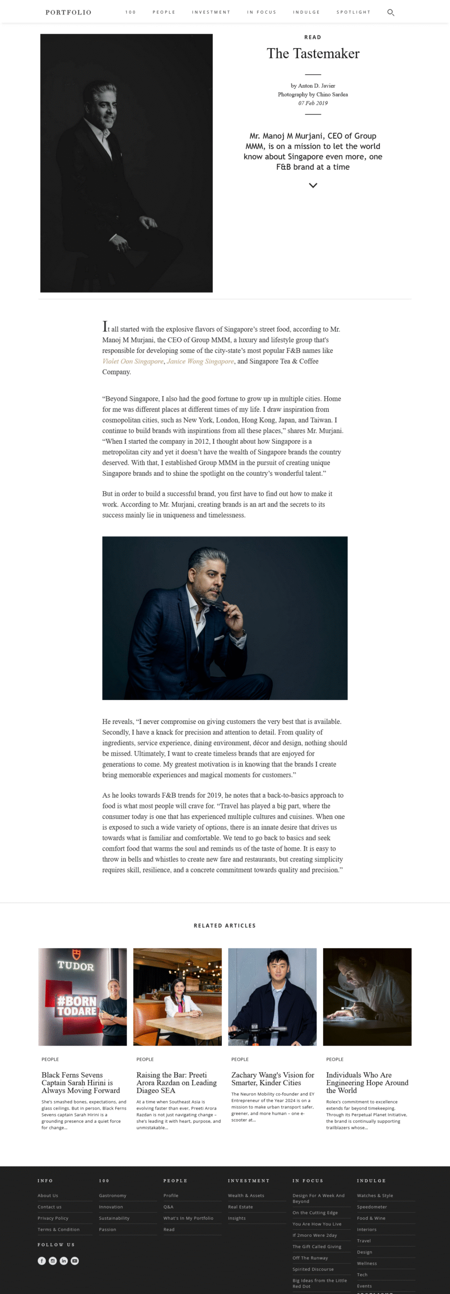 The Tastemaker PORTFOLIO Magazine